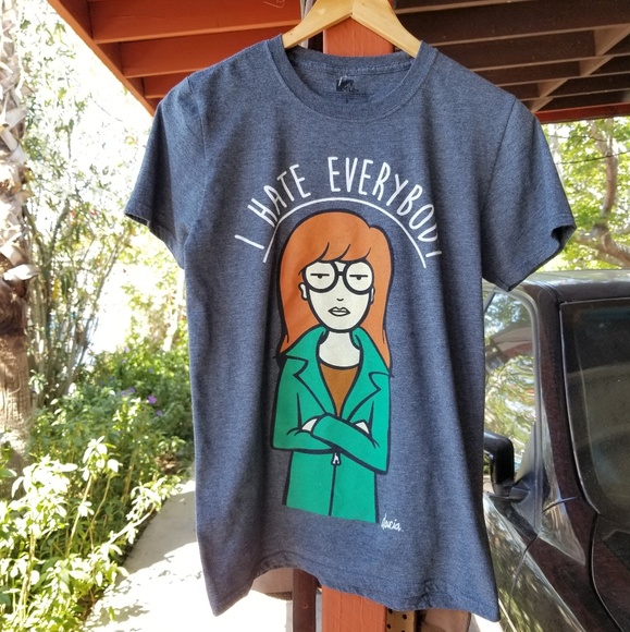 Tops - Daria I hate everybody tshirt